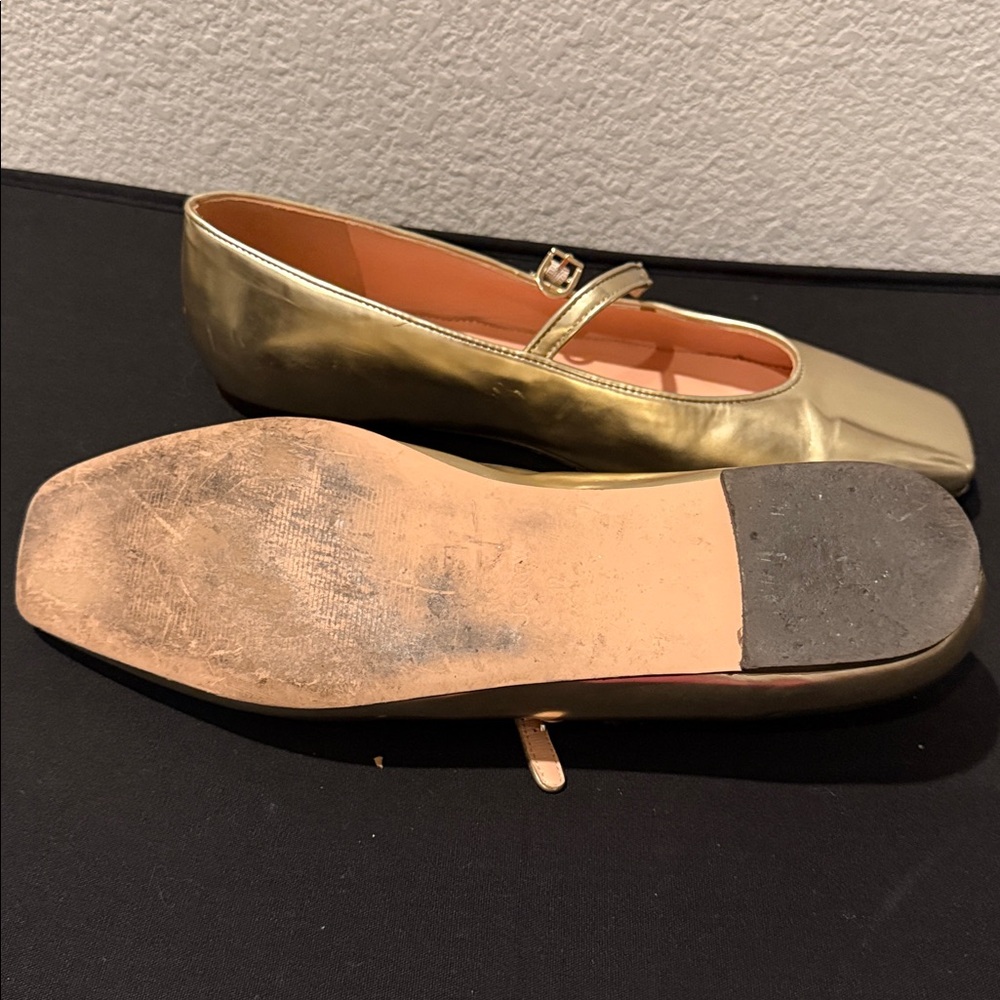 J. Crew Women's Anya Mary Jane flats in metallic - Picture 8 of 14